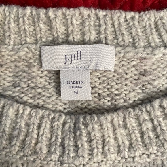 J JILL boxy oversized floral print knit crew neck size medium - Picture 5 of 11